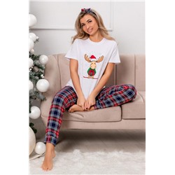 Пижама Лось (Белый/зеленый)