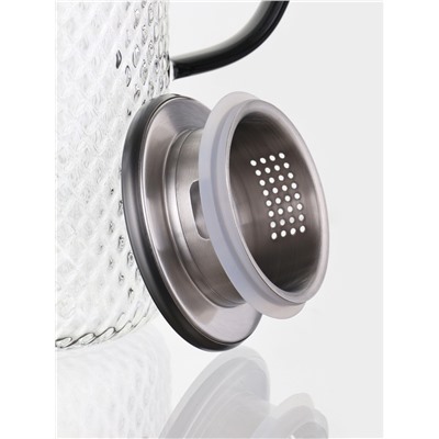 Кувшин Magistro «Богема. Соты», 16×11×23 см, крышка-сито, стекло, прозрачный