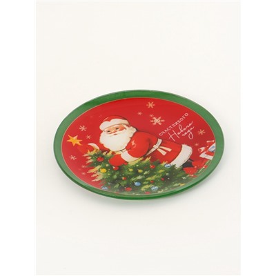 Тарелка новогодняя плоская «Счастливого нового года», d=20 см