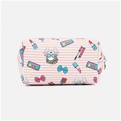 Косметичка на молнии, цвет розовый