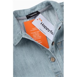 Джинсовое платье с коротким рукавом для девочки Happyfox