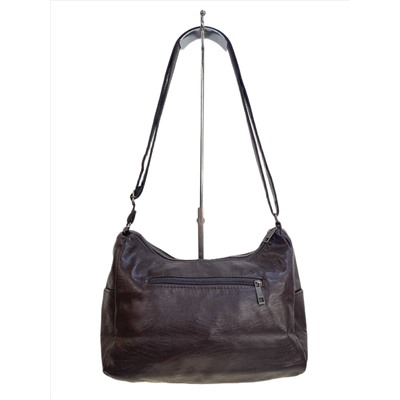 Женская сумка из искусственной кожи, цвет шоколад