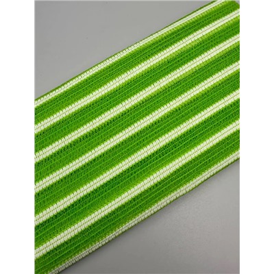 Bath Towel Мочалка-полотенце для душа с пилинг-эффектом / Stripe Long Exfoliating Towel, зелёная полоска 28181