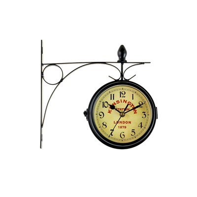 Часы настенные интерьерные Kensington station, двусторонние, на подвесе, бесшумные, плавный ход, d=12 см