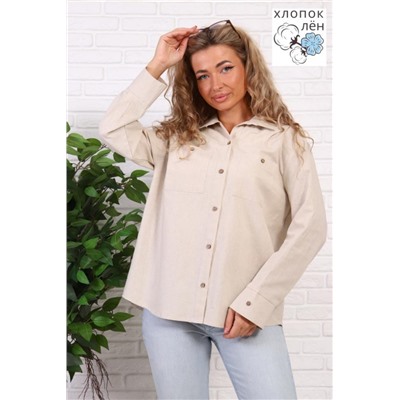 1069 Рубашка женская (Льняной)