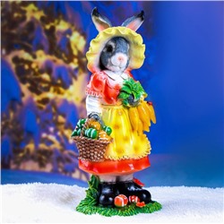 Садовая фигура из полистоуна «Зайчиха с корзинкой», 50×19×22 см