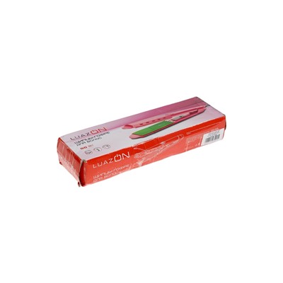 УЦЕНКА Щипцы-гофре Luazon LW-48, 50 Вт, керамическое покрытие, 100х45 мм, до 180 °C, розовые 1099392