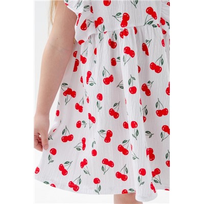 Сарафан Амур для подростка (Вишни на белом)