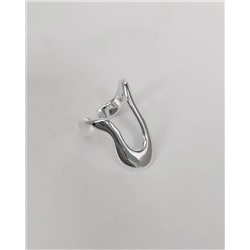 Кольцо с белым серебрением