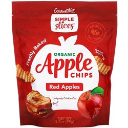 Simple Slices, Organic Apple Chips, Red Apples, 3.5 oz (99 g)