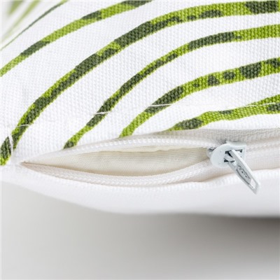 Наволочка декоративная 40×40 см, Tropics, 100% хлопок, зелёная