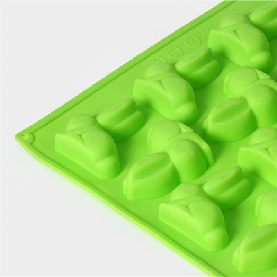 Форма для шоколада Доляна «Кролик», силикон, 30×23 см, 16 ячеек, МИКС