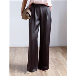 Брюки палаццо широкие из струящегося сатина