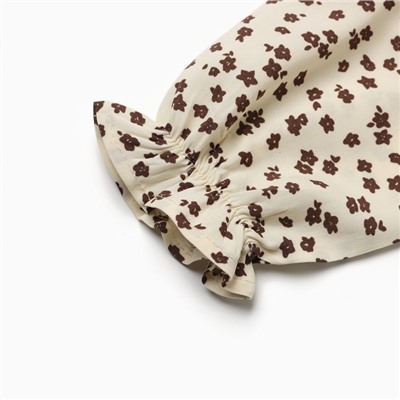 Блузка-боди для девочки MINAKU, рост 92-98 см, бежевая