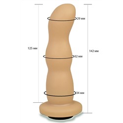 Телесная рельефная насадка Harness - 14,2 см.