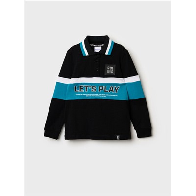 Джемпер трикотажный с воротником поло для мальчиков