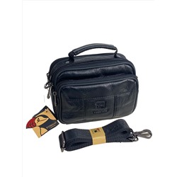 Сумка мужская из натуральной кожи, цвет черный