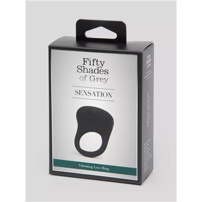 Черное эрекционное виброкольцо Sensation Rechargeable Vibrating Love Ring