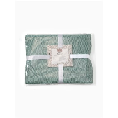 Плед «Милан» 150×200 см, белый/зелёный