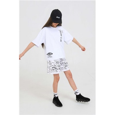 Футболка 1580 (Белый,черный)