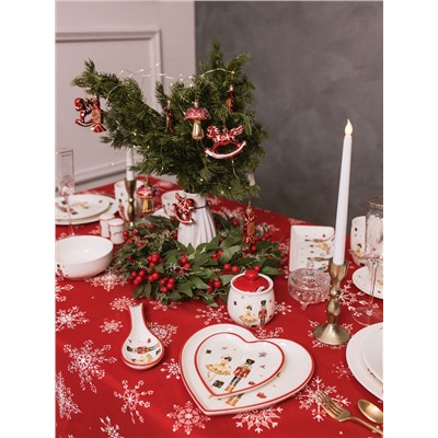 Сахарница новогодняя Доляна «Сказочный бал.Щелкунчик», 350 мл, доломит, белая