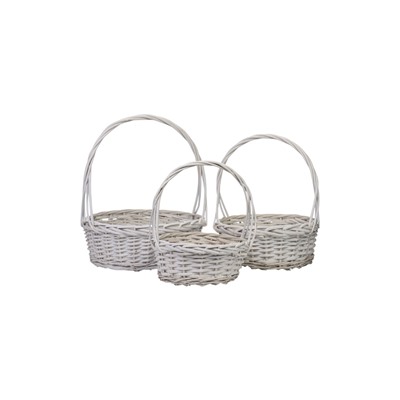 УЦЕНКА Набор корзин (ива), 37×30 H=15 HH35 b31×25, 31×26 H=13 HH30 b26×21, 26×22 H=12 HH26.3 шт., бел.1