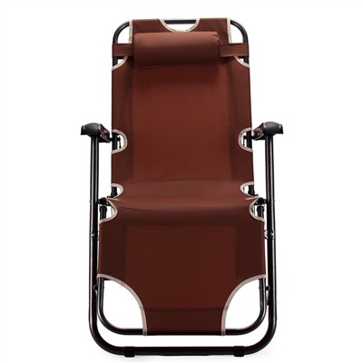 Кресло шезлонг КОРИЧНЕВЫЙ №9 47х152х93 /уп4/