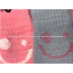 Перчатки подростковые из шерсти и кашемира "Смайлик" арт. 0663