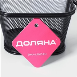 Корзинка для картофеля фри Доляна «Ночь», с соусником d=5 см, чёрная