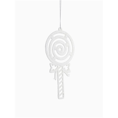 Ёлочная игрушка «Леденец люкс» 9.5×19 см, белый