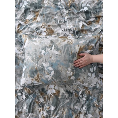 Постельное бельё 1.5-спальное LoveLife «Цветение» Brown line, микрофибра