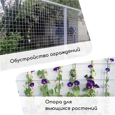 Сетка оцинкованная, сварная, 5×0.5 м, ячейка 25×25 мм, d=0.7 мм, Greengo