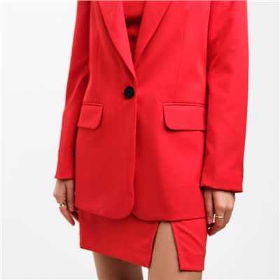Пиджак женский однобортный MIST, размер 48, красный