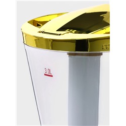 Башня пивная Empire, колба 3 л, ёмкость для льда, подсветка, пластик, золотистая