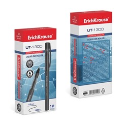 Ручка-роллер ErichKrause "UT-1300", узел 0.7 мм, чернила черные, мягкое, тонкое и чистое письмо