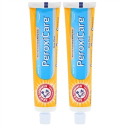 Arm & Hammer, PeroxiCare, Deep Clean, Fluoride Anticavity Toothpaste, Clean Mint, Twin Pack, 6.0 oz (170 g) Each