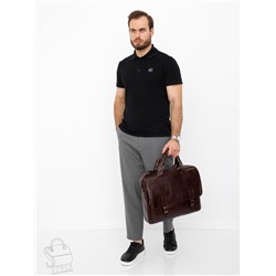 Портфель мужской кожаный 816XXL brown Fuzhiniao в Новосибирске