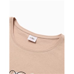 Футболка женская Ohana market, бежевая, размер 46