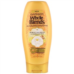 Garnier, Whole Blends, кондиционер для придания блеска, «Экстракты масел камелии и марокканской арганы», 370 мл