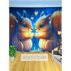 Портьеры с принтом, 3*2,6 см (без тюля)
