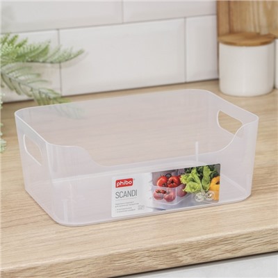 Корзина для хранения Scandi, 3,1 л, 24×17×9 см, прозрачная