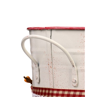 УЦЕНКА Кашпо - ваза «Ведерко Рустад» бежевая, 15×15×25 см