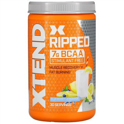 Xtend, Ripped, 7 г аминокислот с разветвленными цепями, со вкусом черничного лимонада, 495 г (1,09 фунта)
