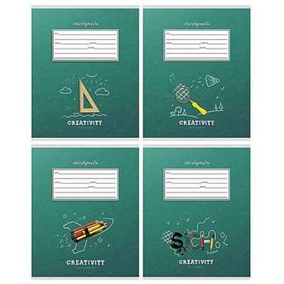 Тетрадь  12л клетка "КЛАССИКА И КРЕАТИВ-2" 12-3666 Проф-Пресс