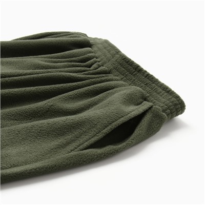 Брюки флисовые для девочки MINAKU: Fleece Soft, зелёные, рост 152 см
