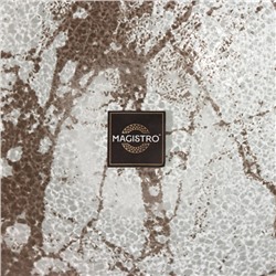 Салатник Magistro «Мрамор», d=12.5 см, стекло, белый
