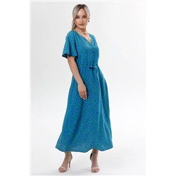 Платье штапель  6129/01/Синий