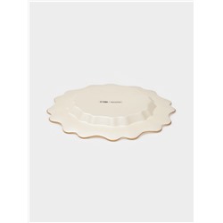 Тарелка Magistro Rosella, d=21 см, стекло, бежевая