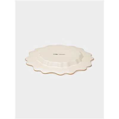 Тарелка Magistro Rosella, d=21 см, стекло, бежевая