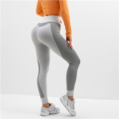 Легинсы спортивные женские MINAKU: SPORTLY, серые, размер 44-46